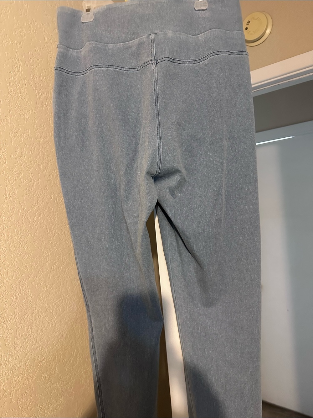 SHEIN Light Denim Slim Stretch Chinos with Gold Buttons - Picture 2 of 4
